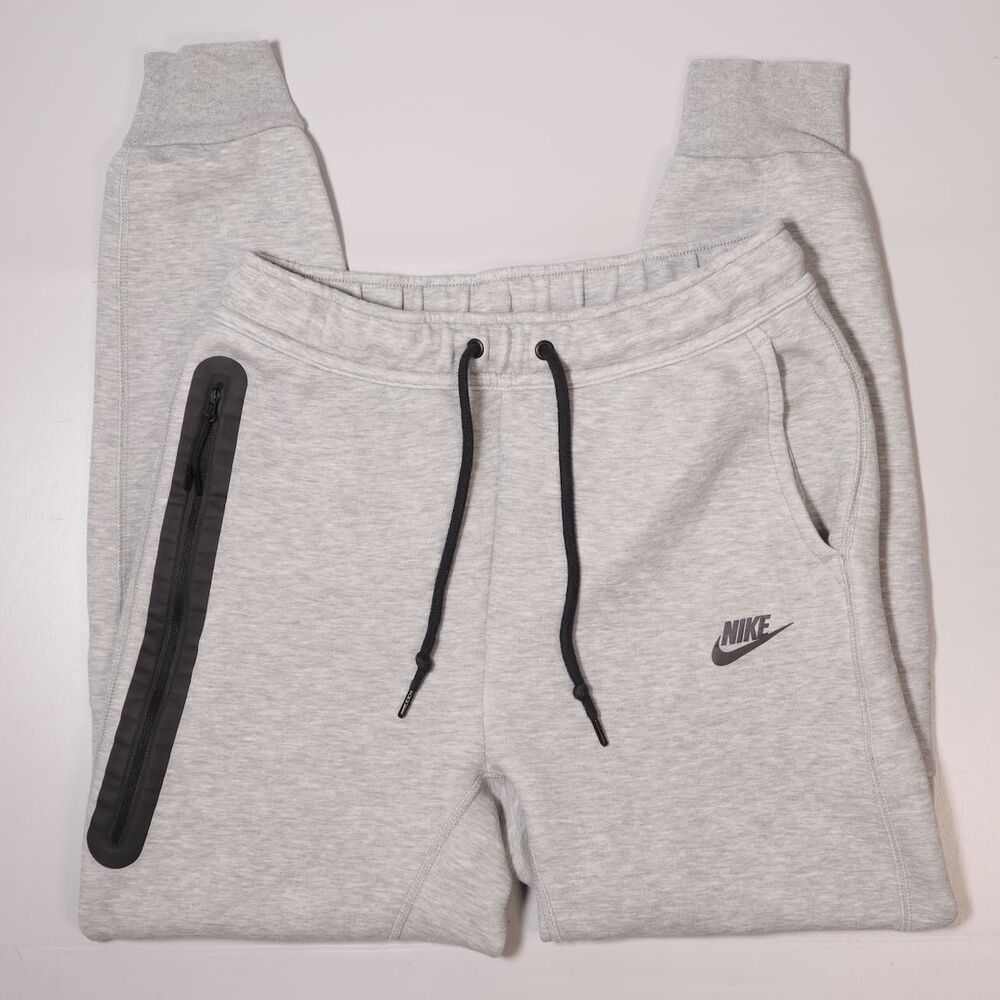 Nike Tech Fleece Jogger Sweat pants Gray Zip Pocket Mens Small x 27"